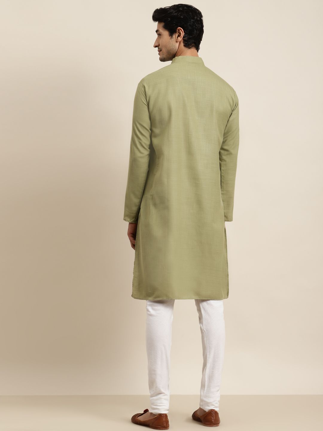 Anug by SOJANYA Men Green Kurta