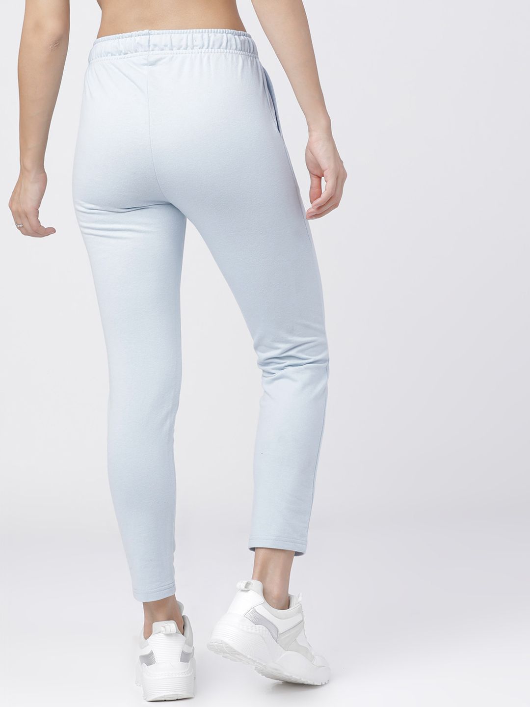 Tokyo Talkies Women Blue Solid Slim-Fit Track Pants