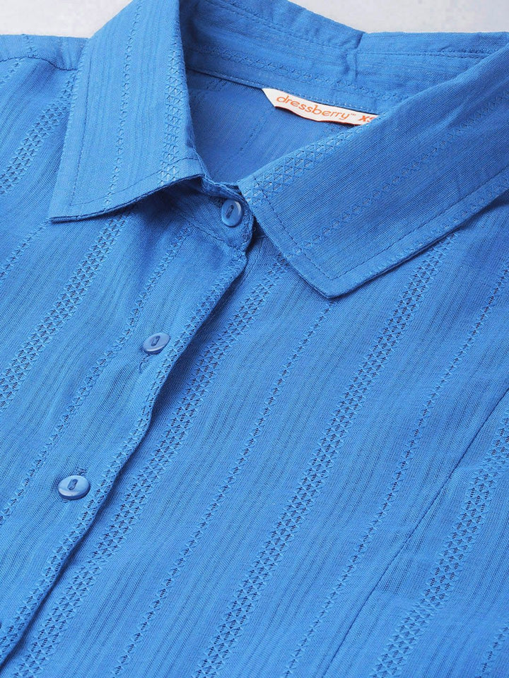 DressBerry Versatility Chic Self Striped Shirt