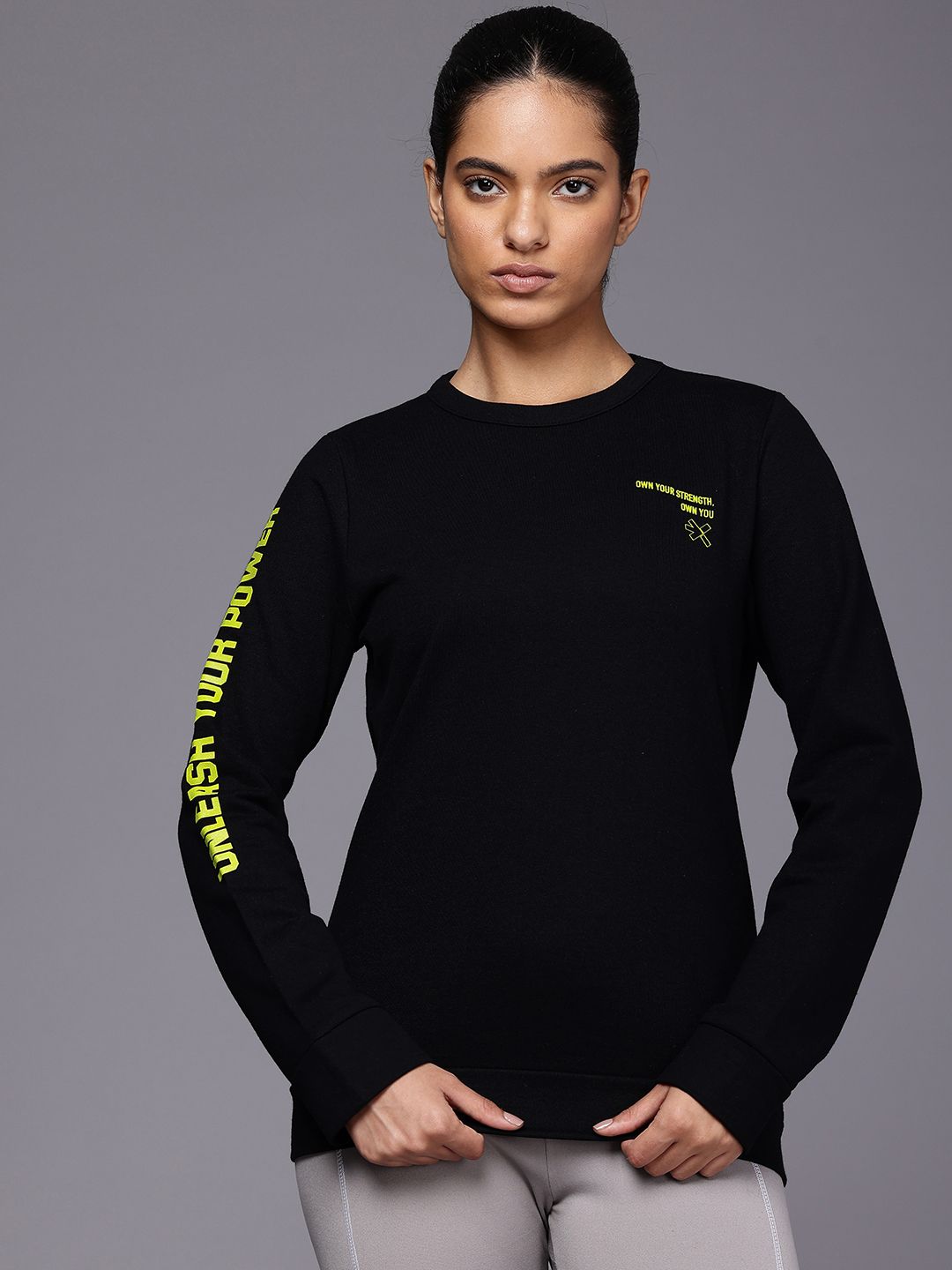 HRX by Hrithik Roshan SCULPTFLEX Printed Training Sweatshirt