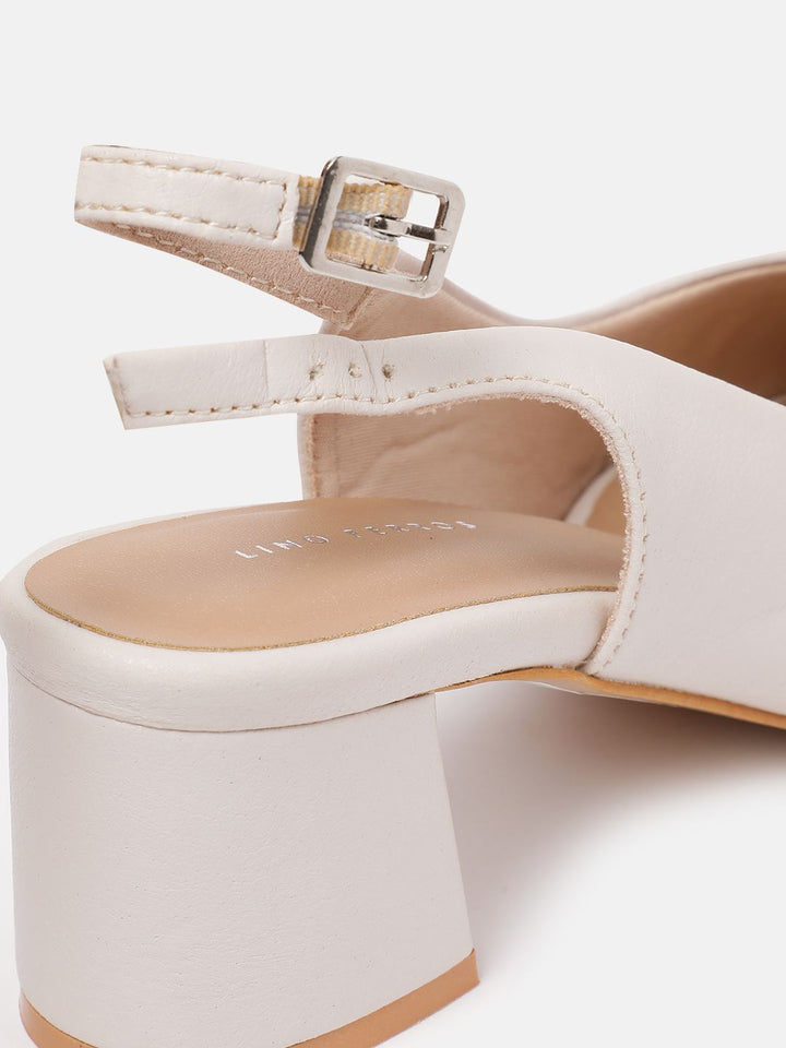 Lino Perros Pointed Toe Block Heel Mules