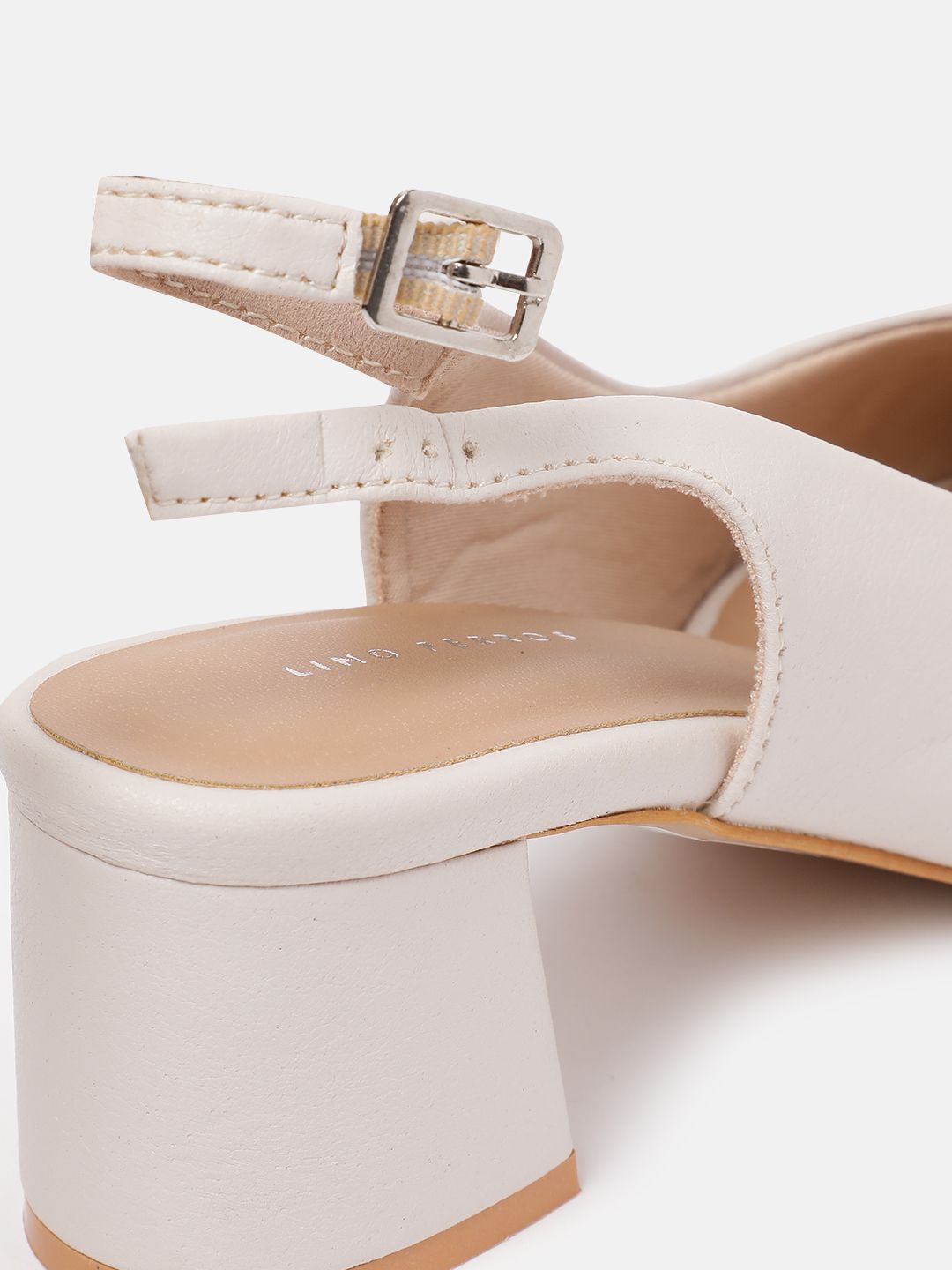 Lino Perros Pointed Toe Block Heel Mules