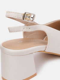 Lino Perros Pointed Toe Block Heel Mules