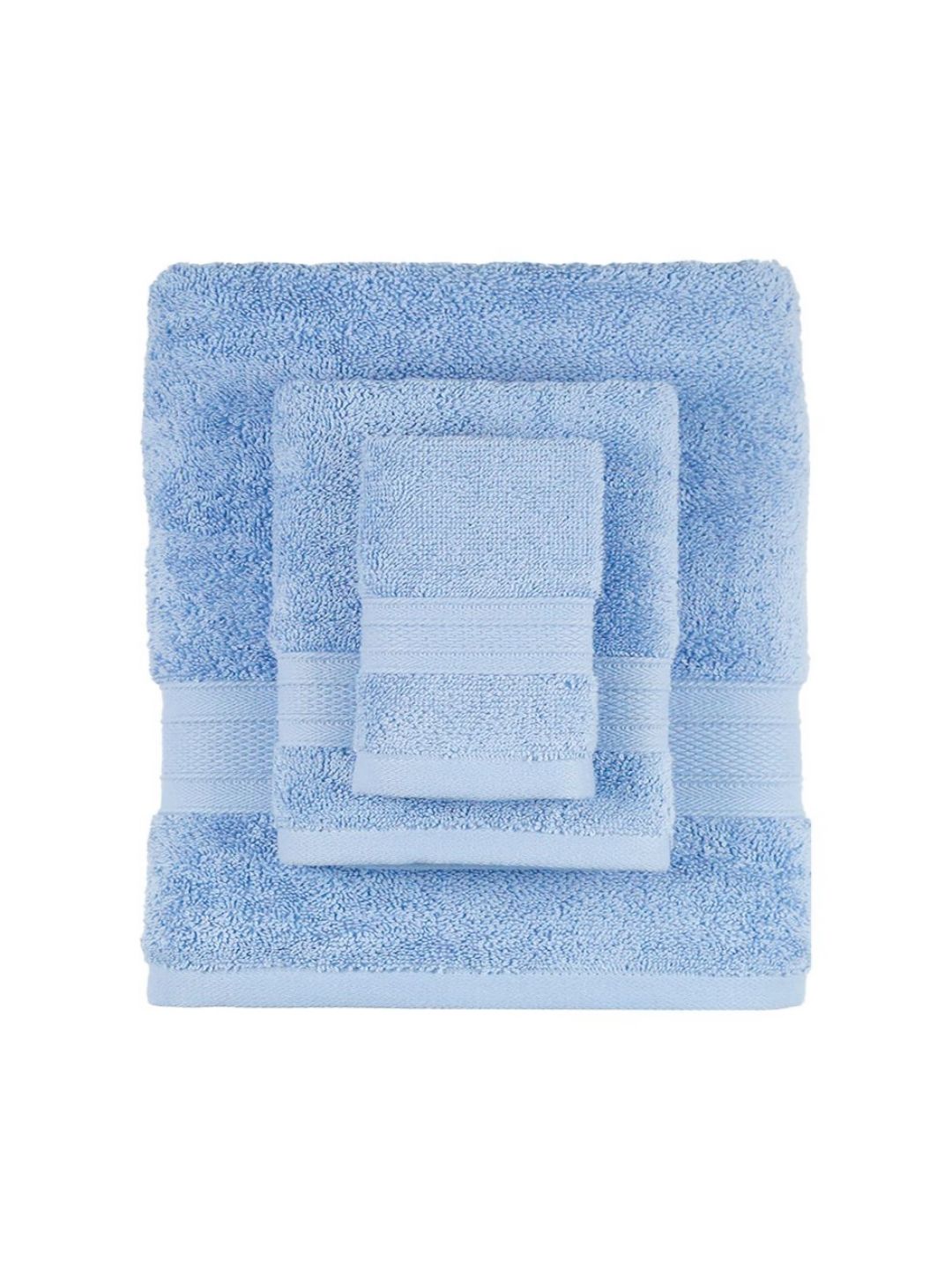 MYTRIDENT Turquoise Blue 6 Pieces Pure Cotton 500 GSM Towel Set