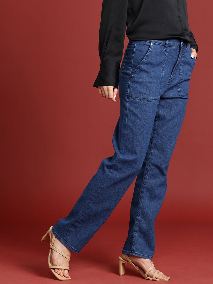 all about you Women Straight Fit High-Rise Stretchable Jeans