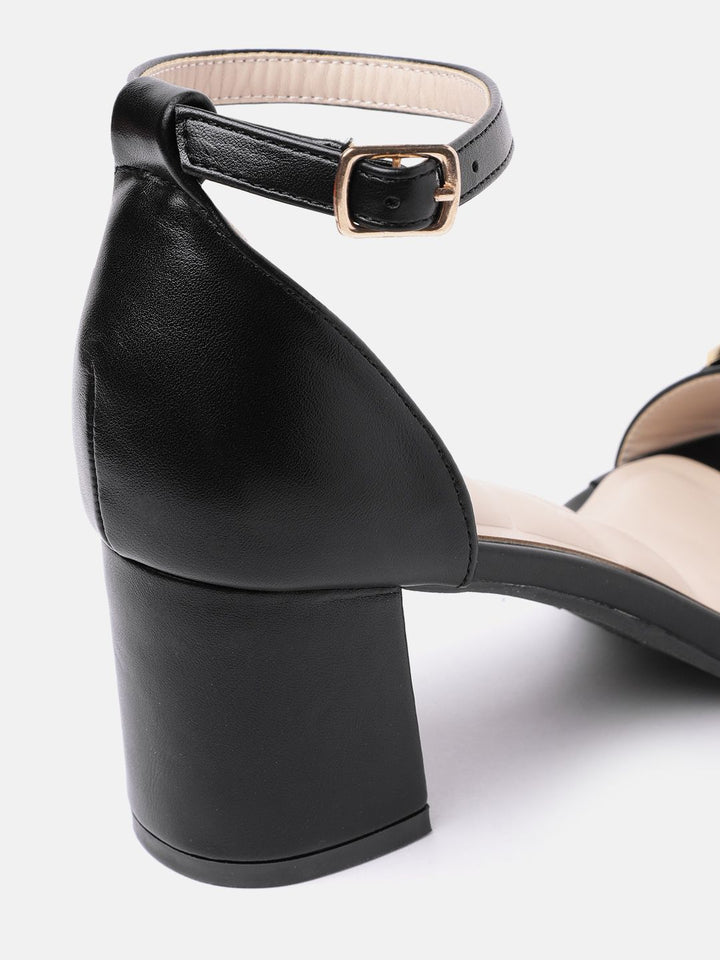 Lino Perros Women Mid-Top Chain Detail Block Heels
