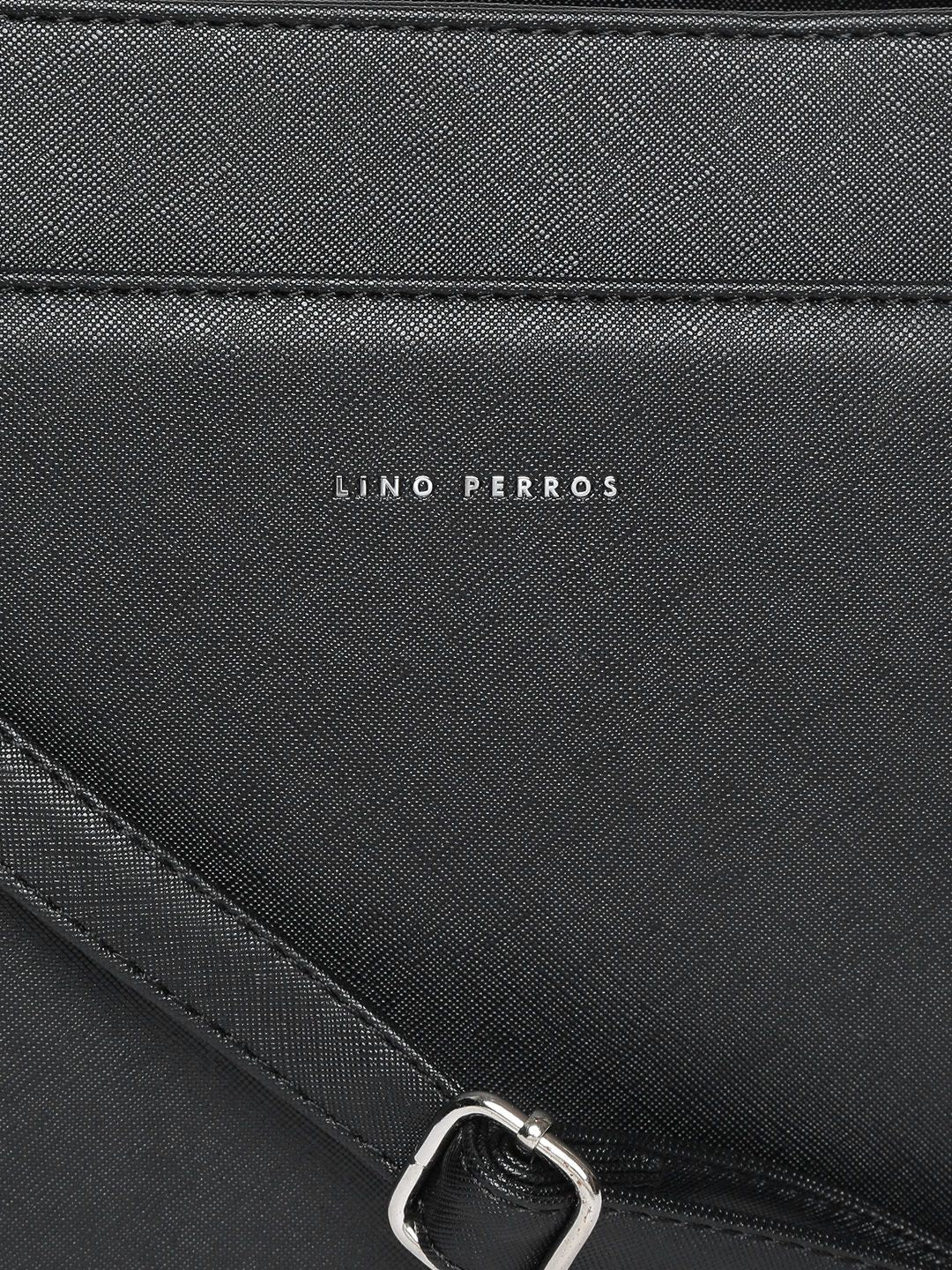 Lino Perros Black Solid Handheld Bag