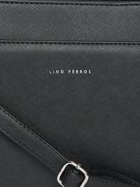 Lino Perros Black Solid Handheld Bag