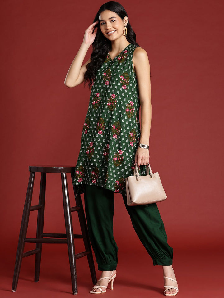 Anouk Floral Printed Kurta with Salwar