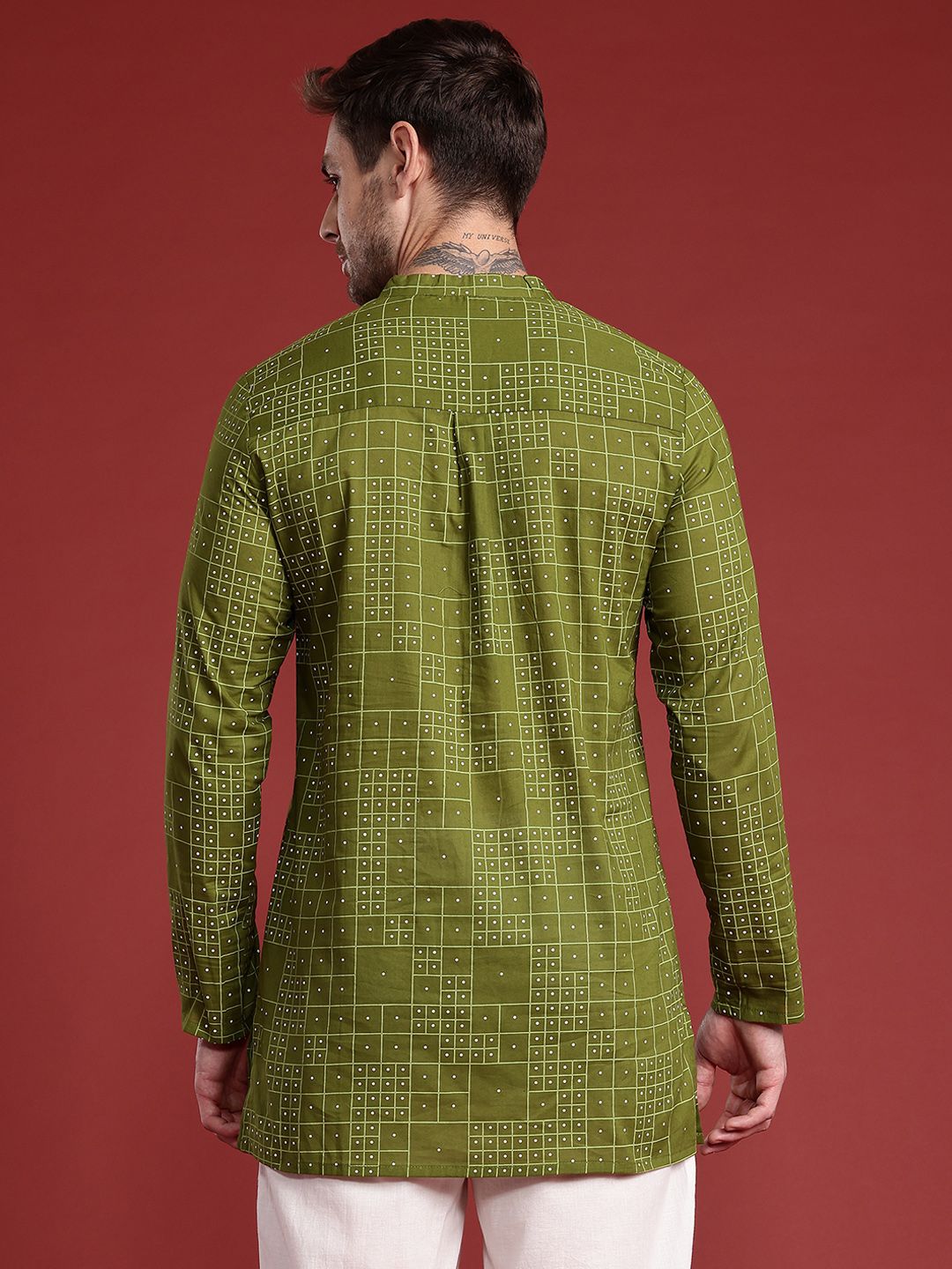 Anouk Checked Pure Cotton Kurta