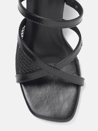 Mochi Netted Detail Kitten Heels