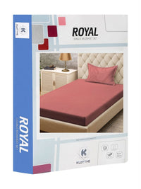 KLOTTHE Rust Orange Colored 300TC Single Bedsheet & 1 Pillow Covers
