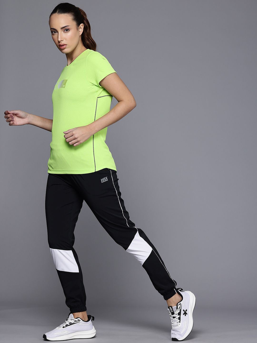 HRX by Hrithik Roshan Brand Logo Printed Rapid-Dry Anti-Microbial Finish Running T-shirt