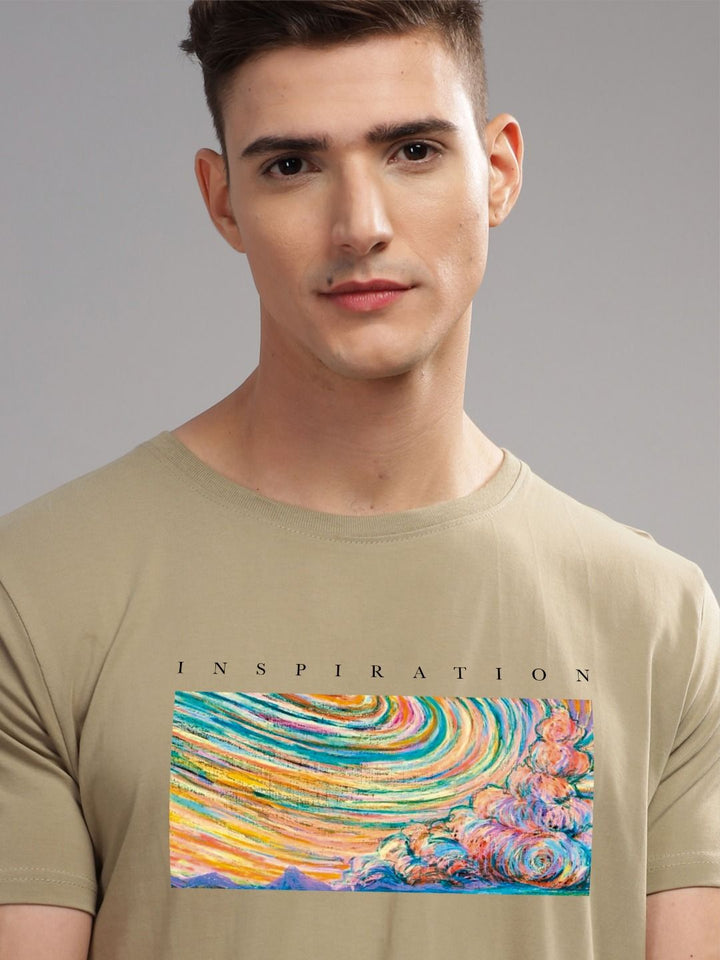 ADRO Typography Printed Round Neck Pure Cotton T-shirt