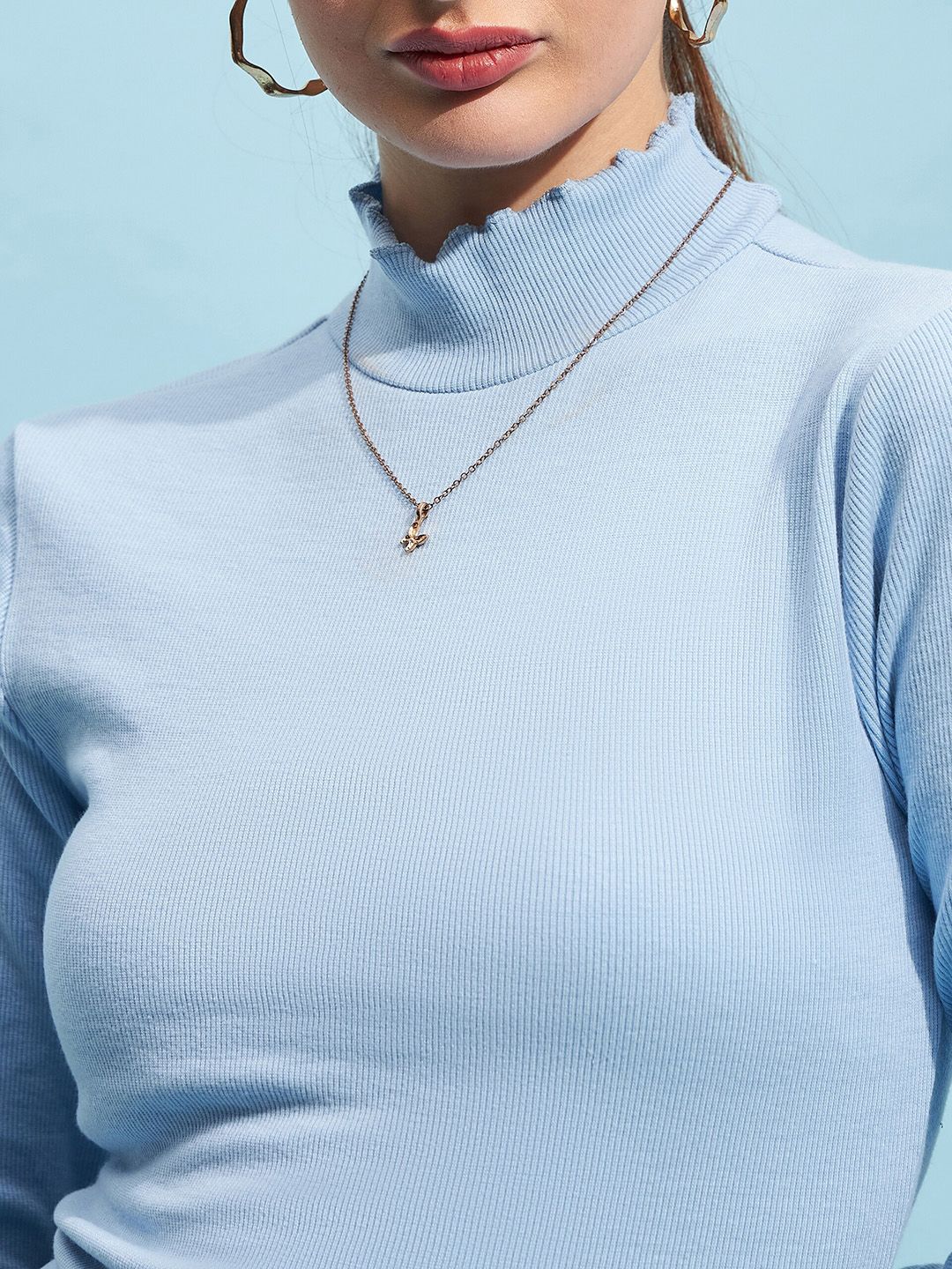 STREET 9 High Neck Fitted Top