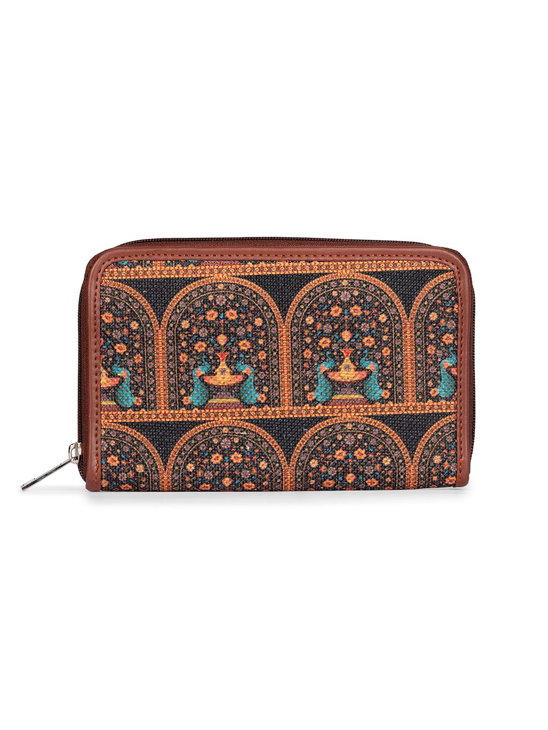 ZOUK Women Ethnic Motifs Printed Zip Around Wallet