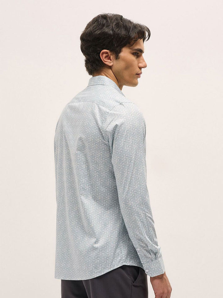 THE BEAR HOUSE Men Tailored Fit Opaque Printed Formal Shirt