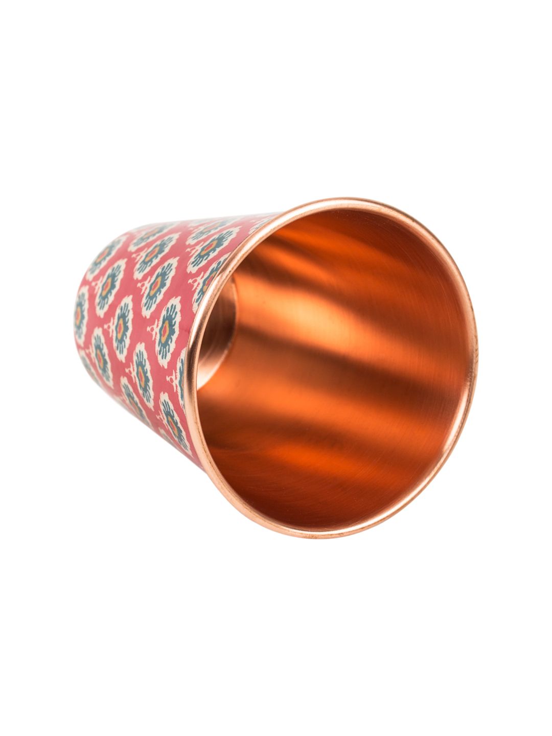 Chumbak Red &amp; Beige Printed Burgeoning Seed Tumbler Tembaga Besar