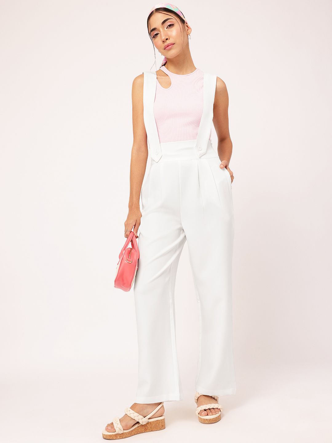 DressBerry Utility Chic Trousers With Suspenders