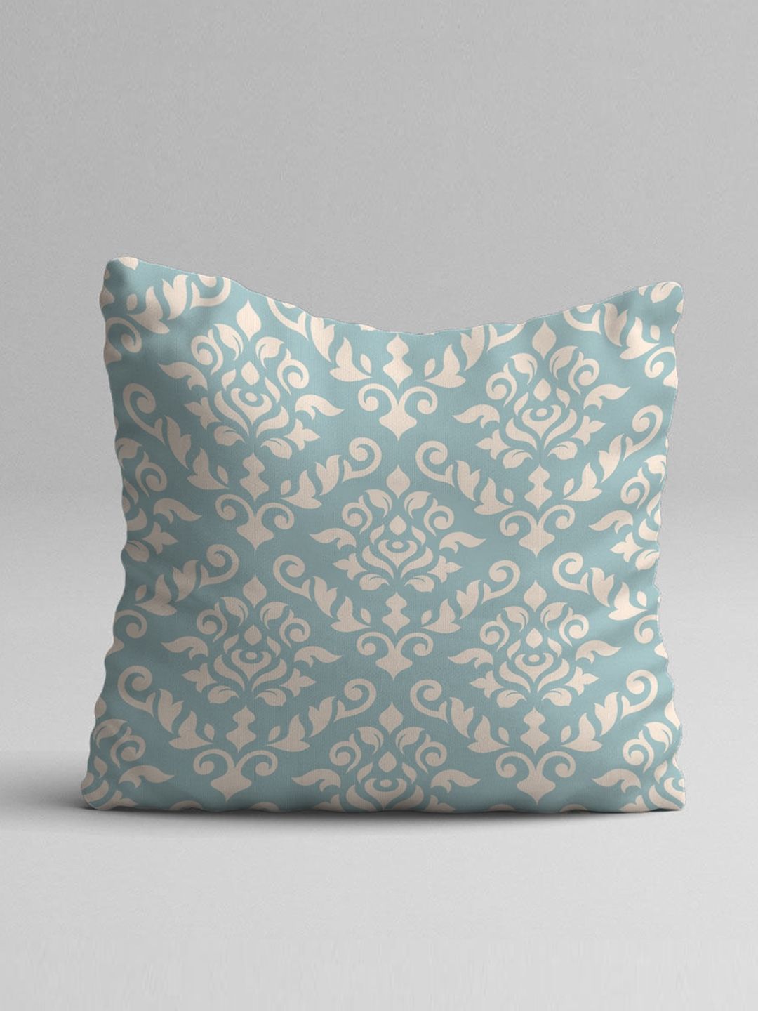 STITCHNEST Blue & Black Set of 5 Floral Square Cushion Covers