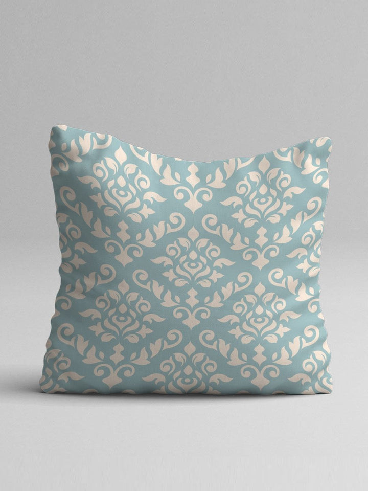 STITCHNEST Blue & Black Set of 5 Floral Square Cushion Covers