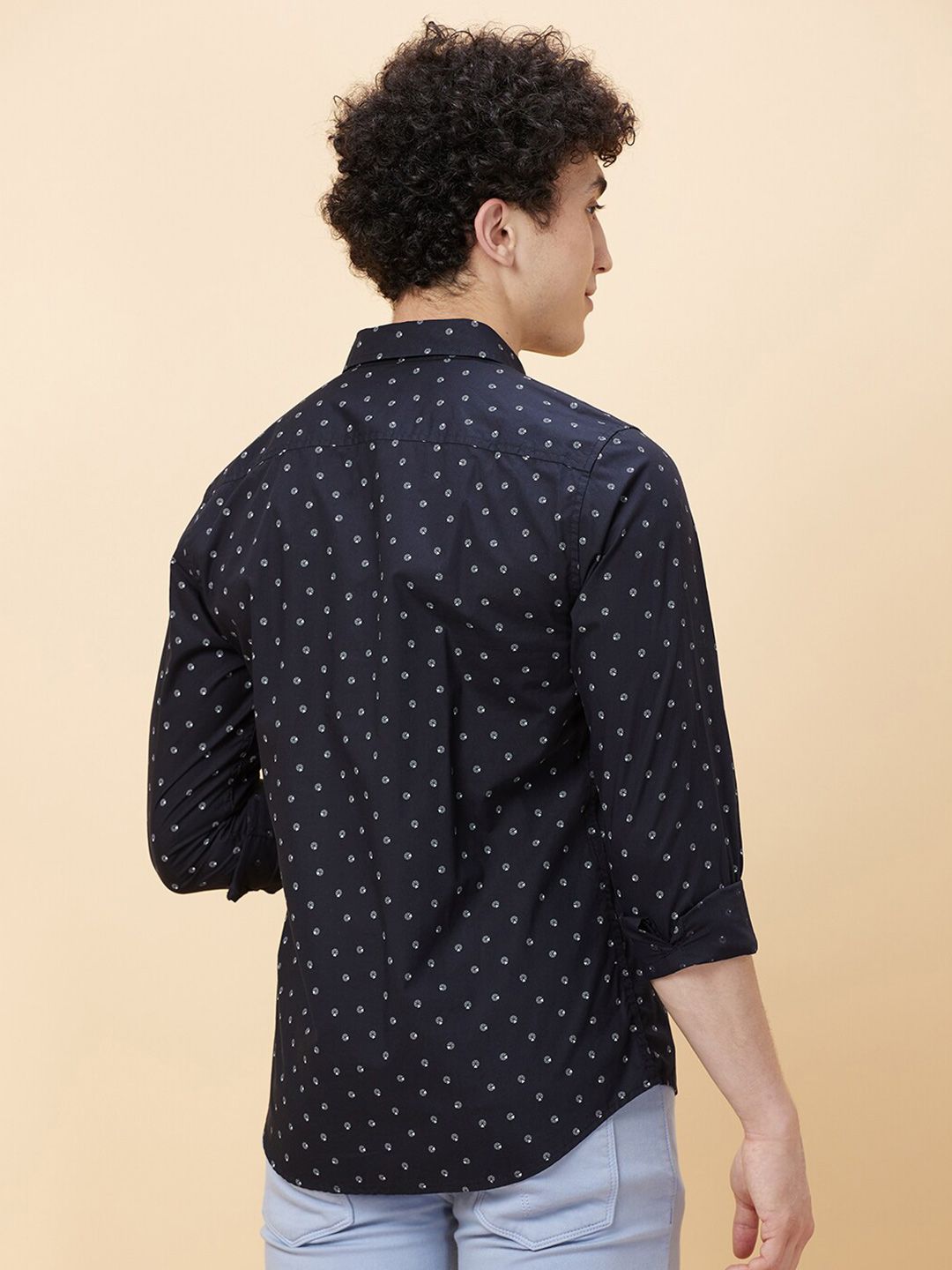 Being Human Slim Fit Opaque Printed Pure Cotton Casual Shirt