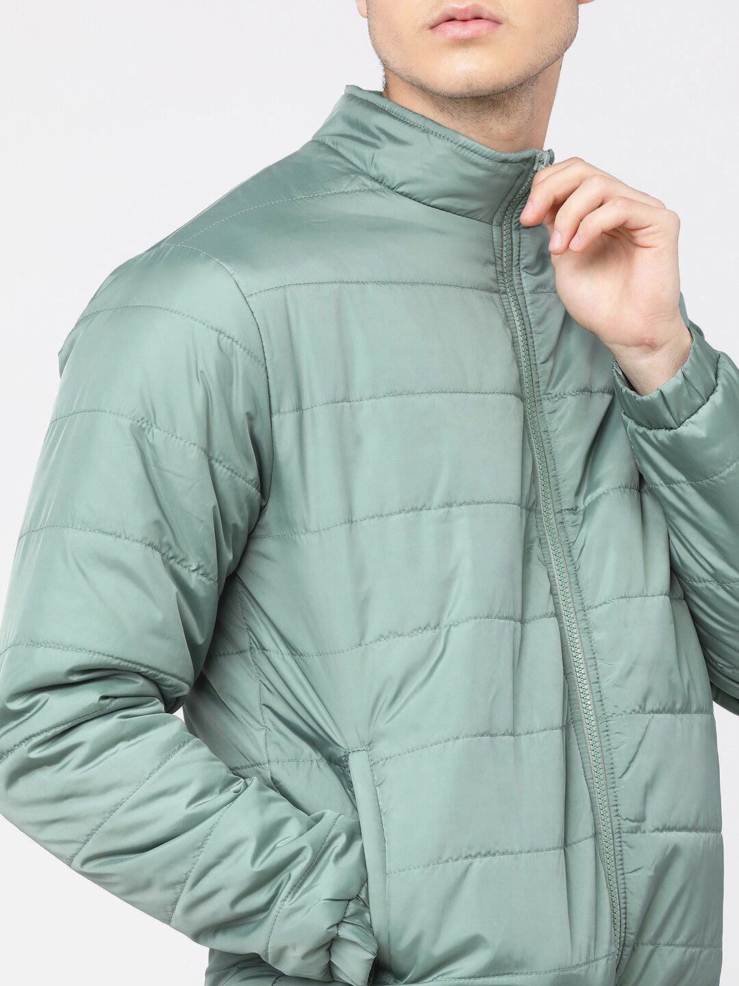 HIGHLANDER Men Green Puffer Jacket