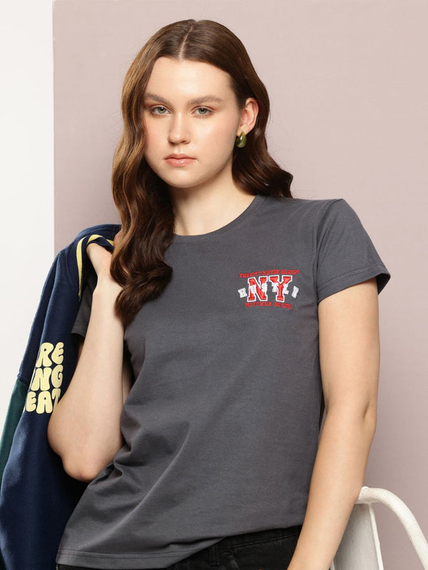 DILLINGER Pure Cotton T-shirt With Embroidered Detail