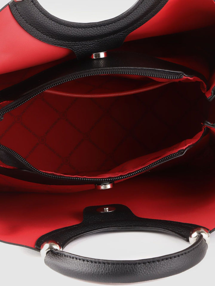 Lino Perros Black Solid Handheld Bag