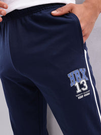 HRX by Hrithik Roshan Men Typography Print Lifestyle Track Pants with Side Stripes