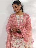 Libas Floral Printed Gotta Patti Pure Cotton Straight Kurta with Trousers & Dupatta