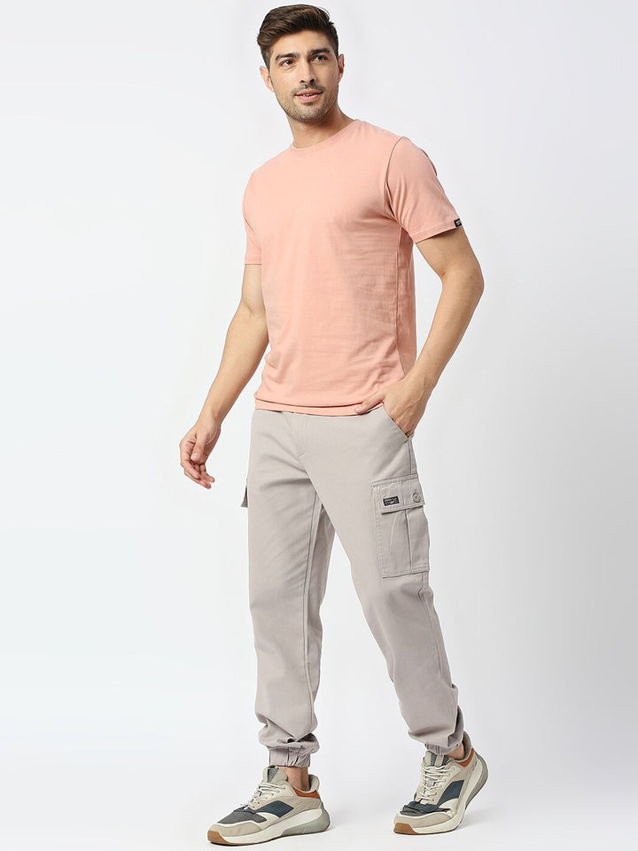 Thomas Scott Men Comfort Mid-Rise Easy Wash Cargo Trousers