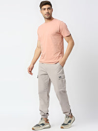 Thomas Scott Men Comfort Mid-Rise Easy Wash Cargo Trousers