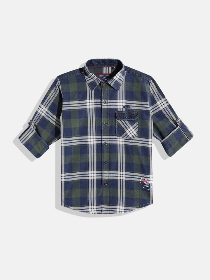 Monte Carlo Boys Checked Casual Smart Fit Shirt