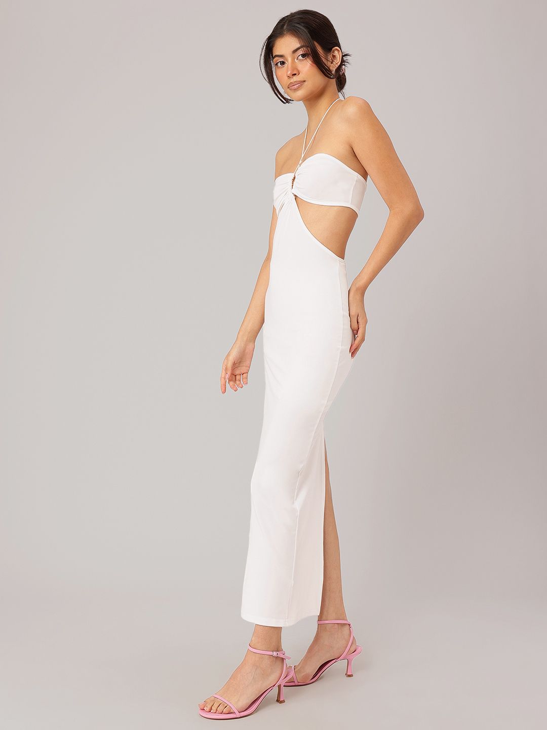 DressBerry Halter Hype Cut-out Babe Maxi Dress