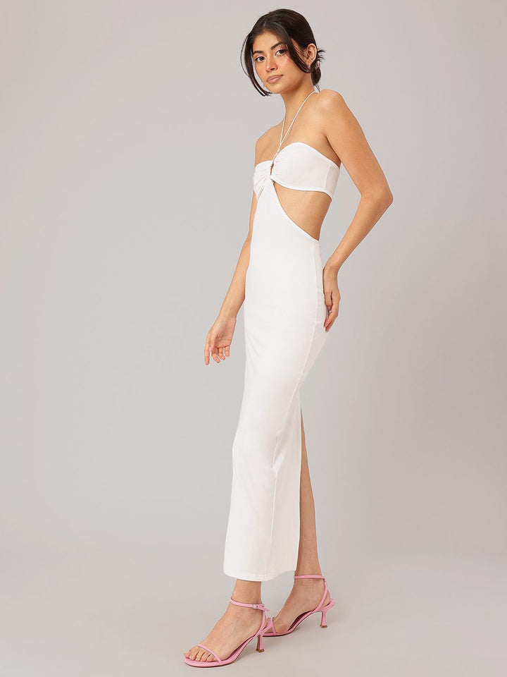 DressBerry Halter Hype Cut-out Babe Maxi Dress