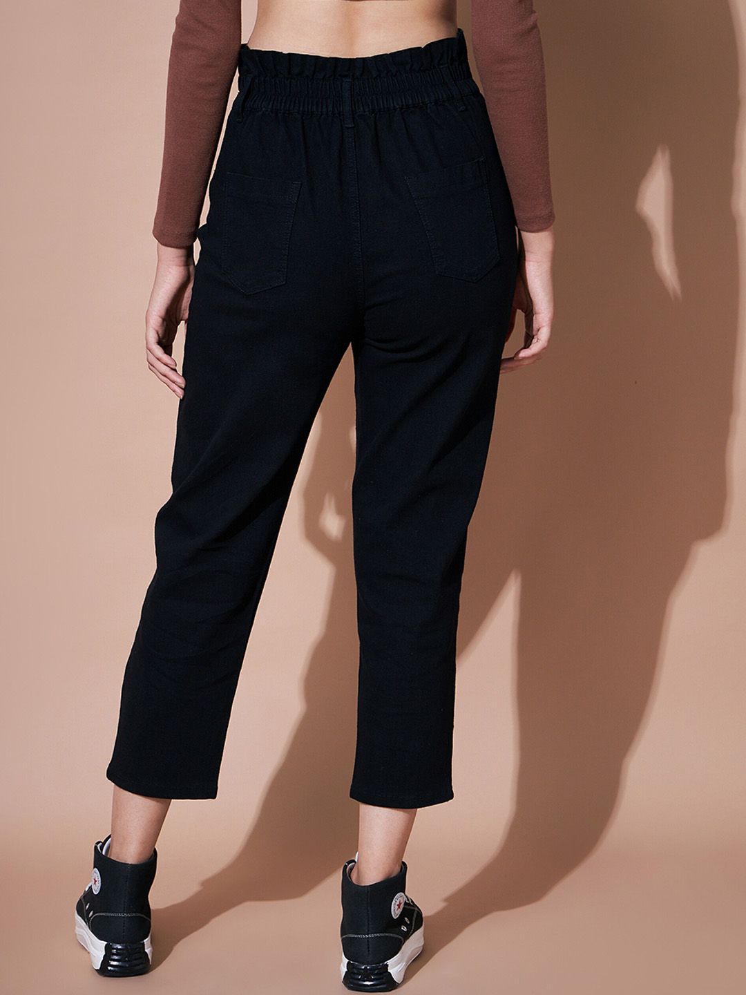 SASSAFRAS BASICS Women Mid-Rise Mom Fit Stretchable Jeans