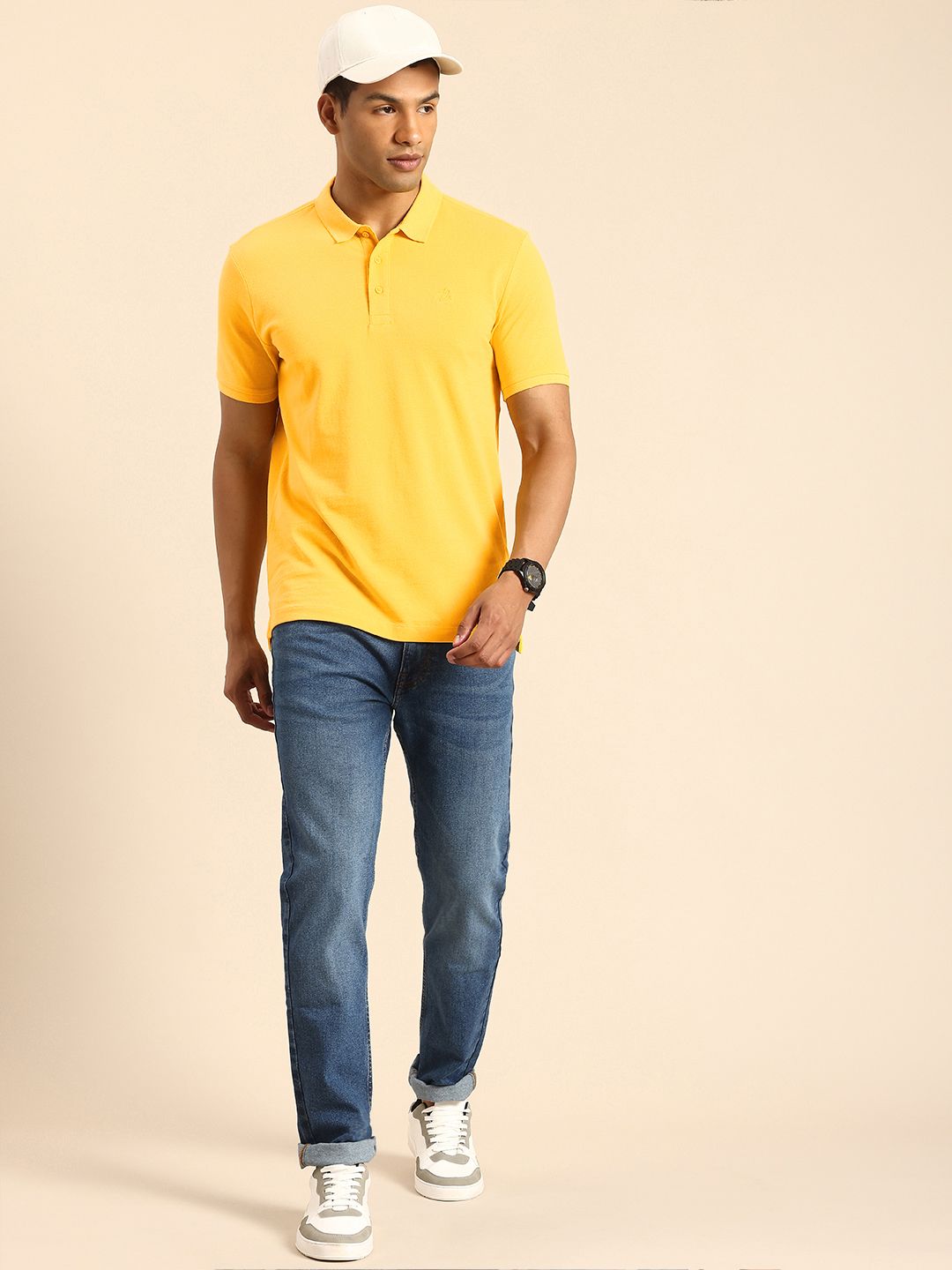 Being Human Polo Collar Pure Cotton T-shirt
