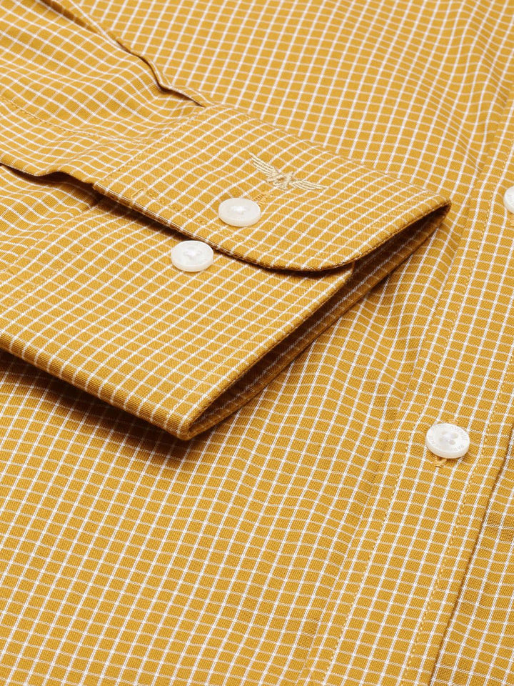 Park Avenue Slim Fit Micro Checked Pure Cotton Formal Shirt