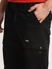 THE BEAR HOUSE Men Mid-Rise Easy Wash Regular Fit Cargos Trousers