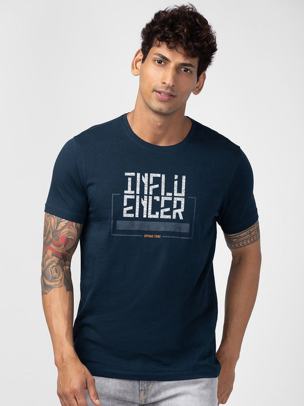 SPYKAR Men Typography Printed Cotton T-shirt