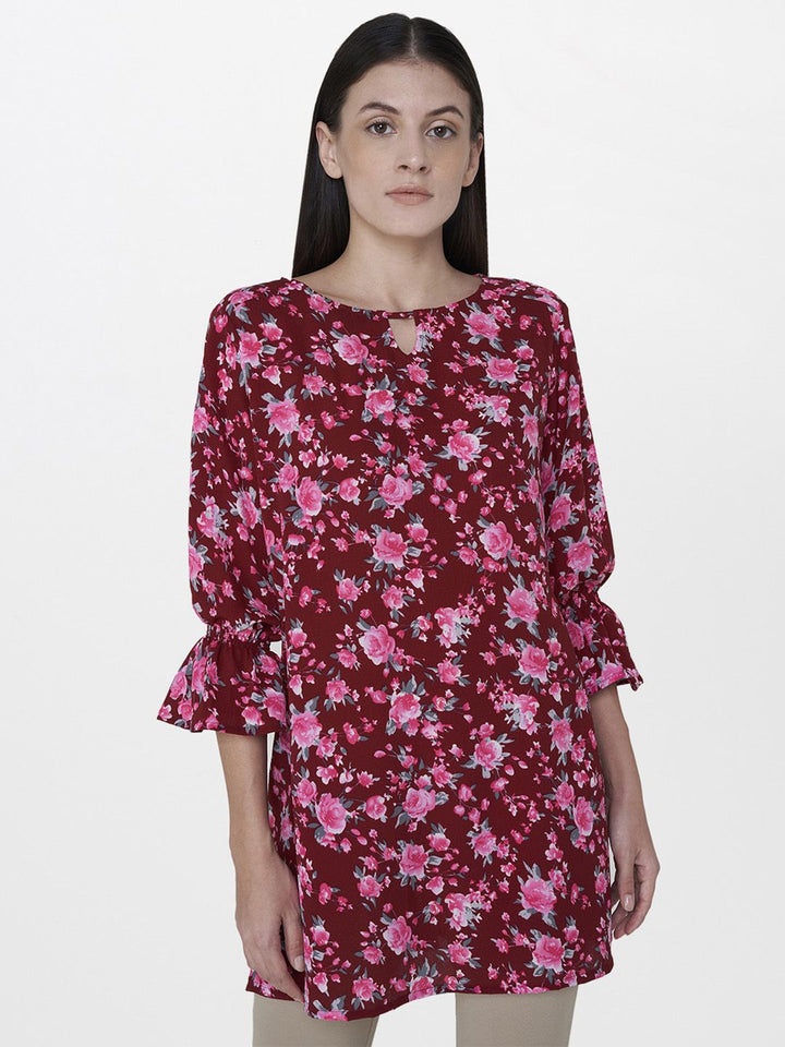 AND Maroon Printed Tunic