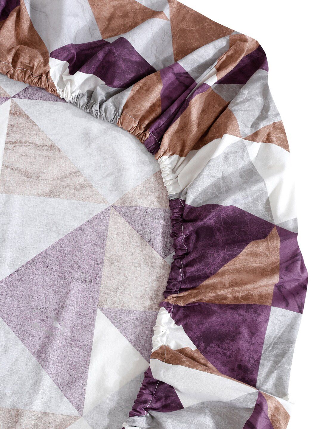 KLOTTHE Brown Printed 400 TC Pure Cotton Super King Double Bedding Set & 2 Pillow Covers