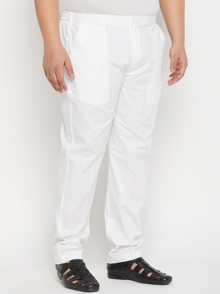 VASTRAMAY Men Plus Size Pure Cotton Mid-Rise Pyjama