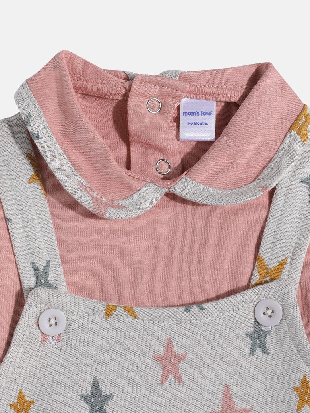 Moms Love Infant Girls Printed Pure Cotton Clothing Set