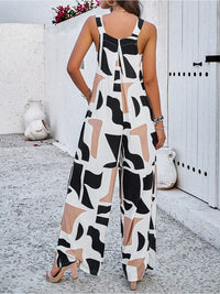 all about you Printed Shoulder Straps Basic Jumpsuit