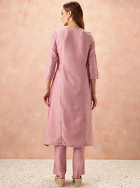 all about you Floral Yoke Design Empire Kurta with Trousers
