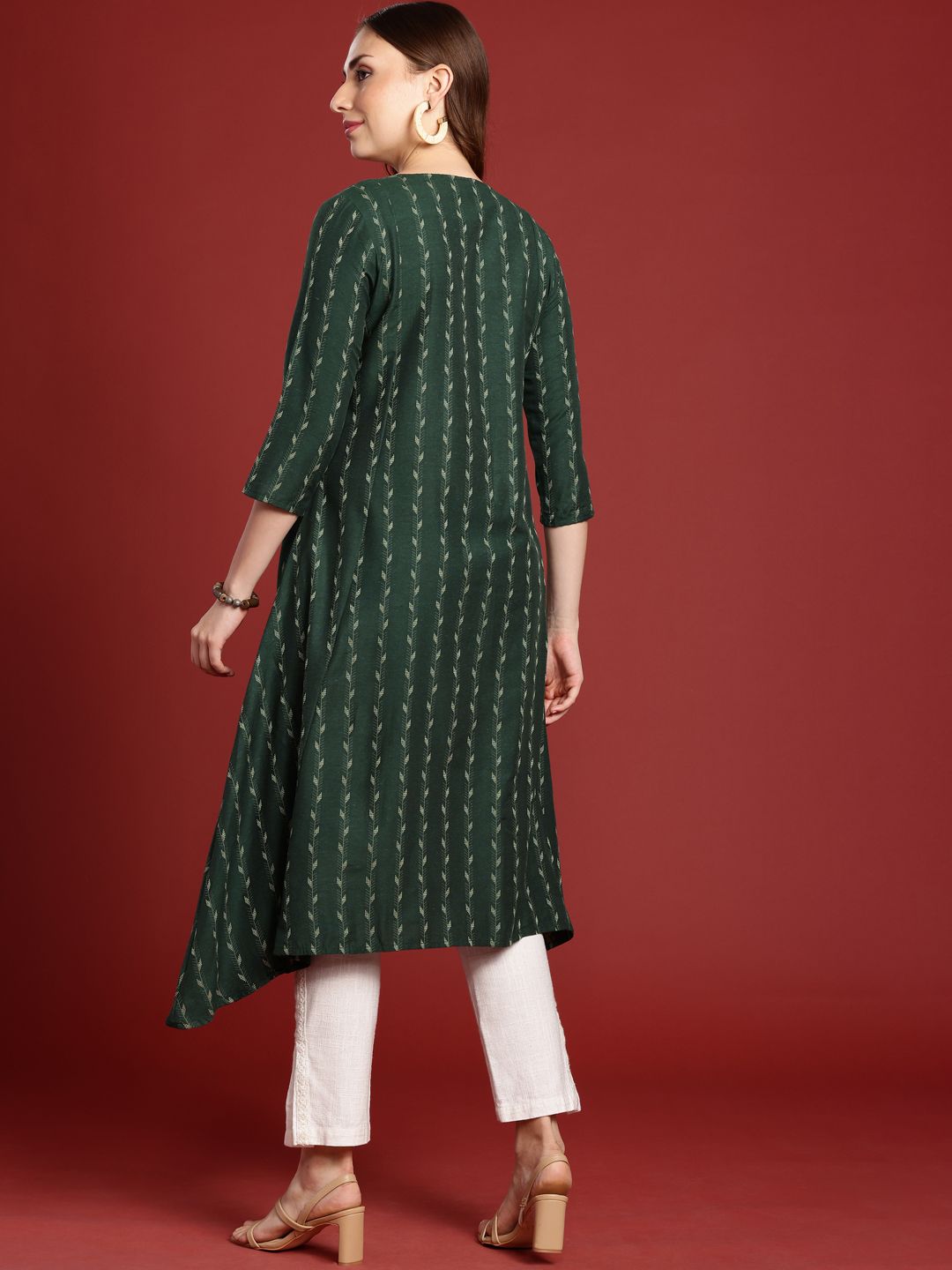 Anouk Woven Design A-Line Kurta