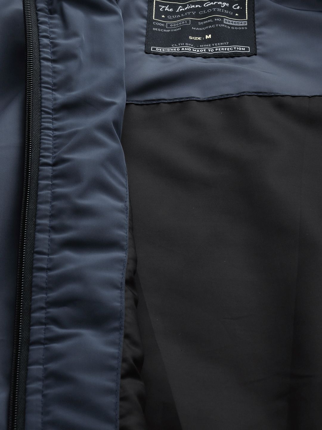 The Indian Garage Co Men Zip-Front Bomber Jacket with Zipper Pockets