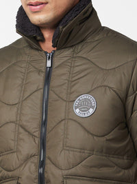 SPYKAR Mock Collar Quilted Jacket